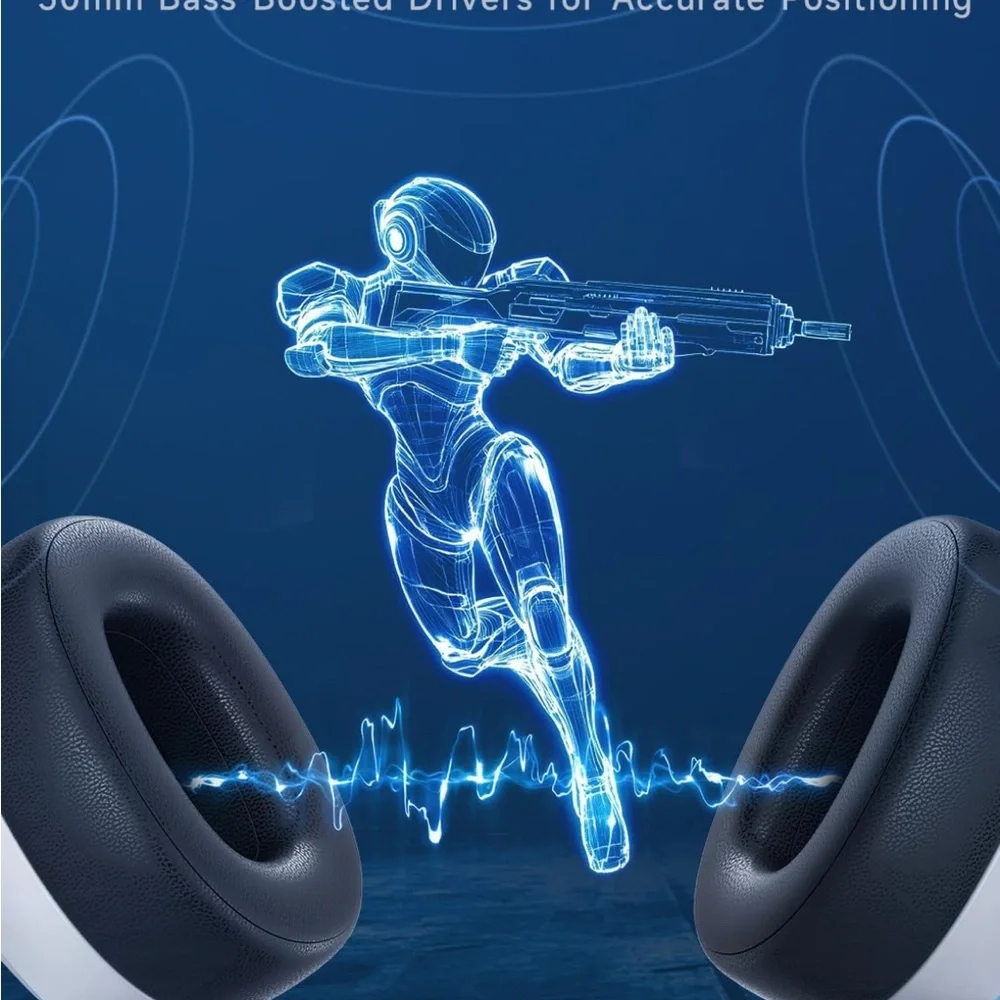Perfect PS5/PS4/PC Headset Surround Sound White New 70H Battery and more